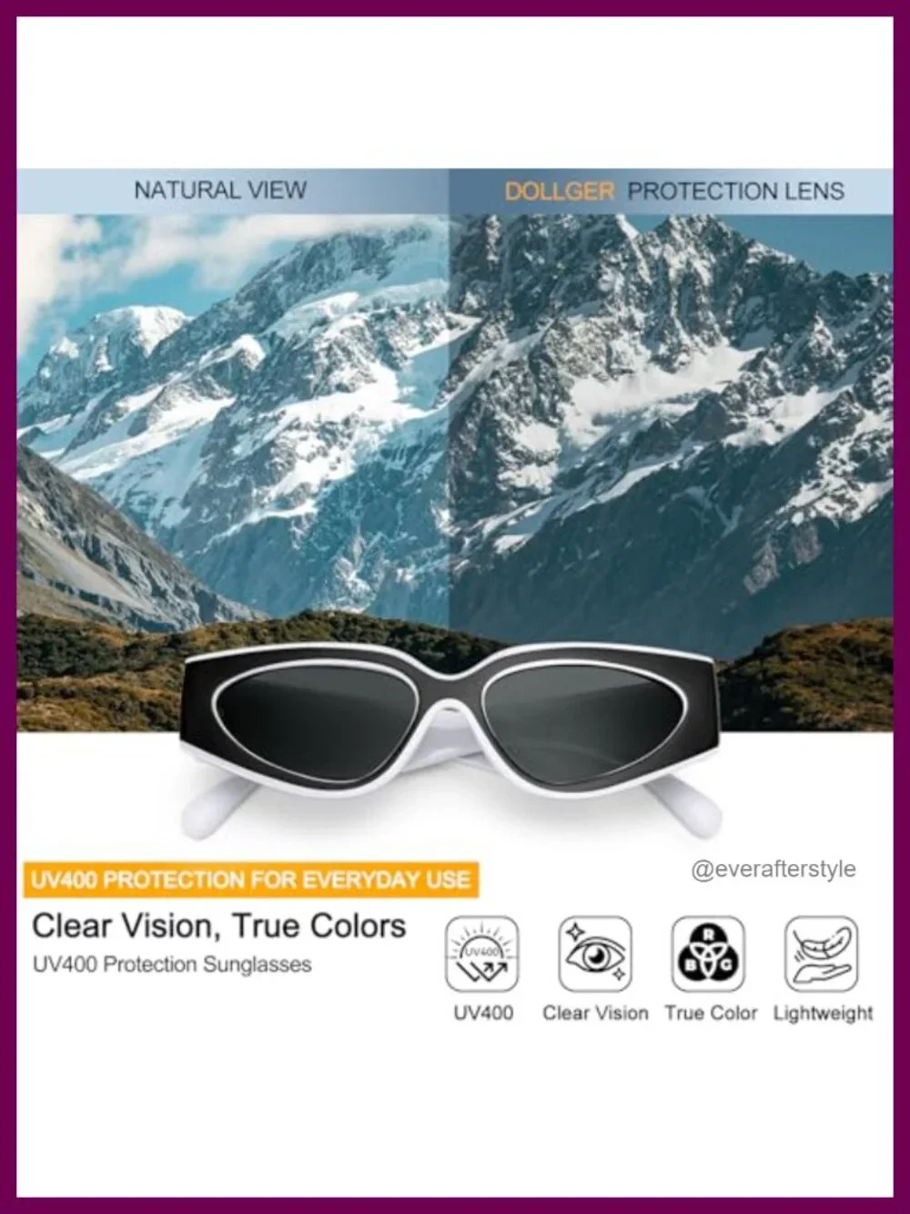 Oversized Cat Eye Sunglasses for Women 90s Retro Shades with UV Protection
